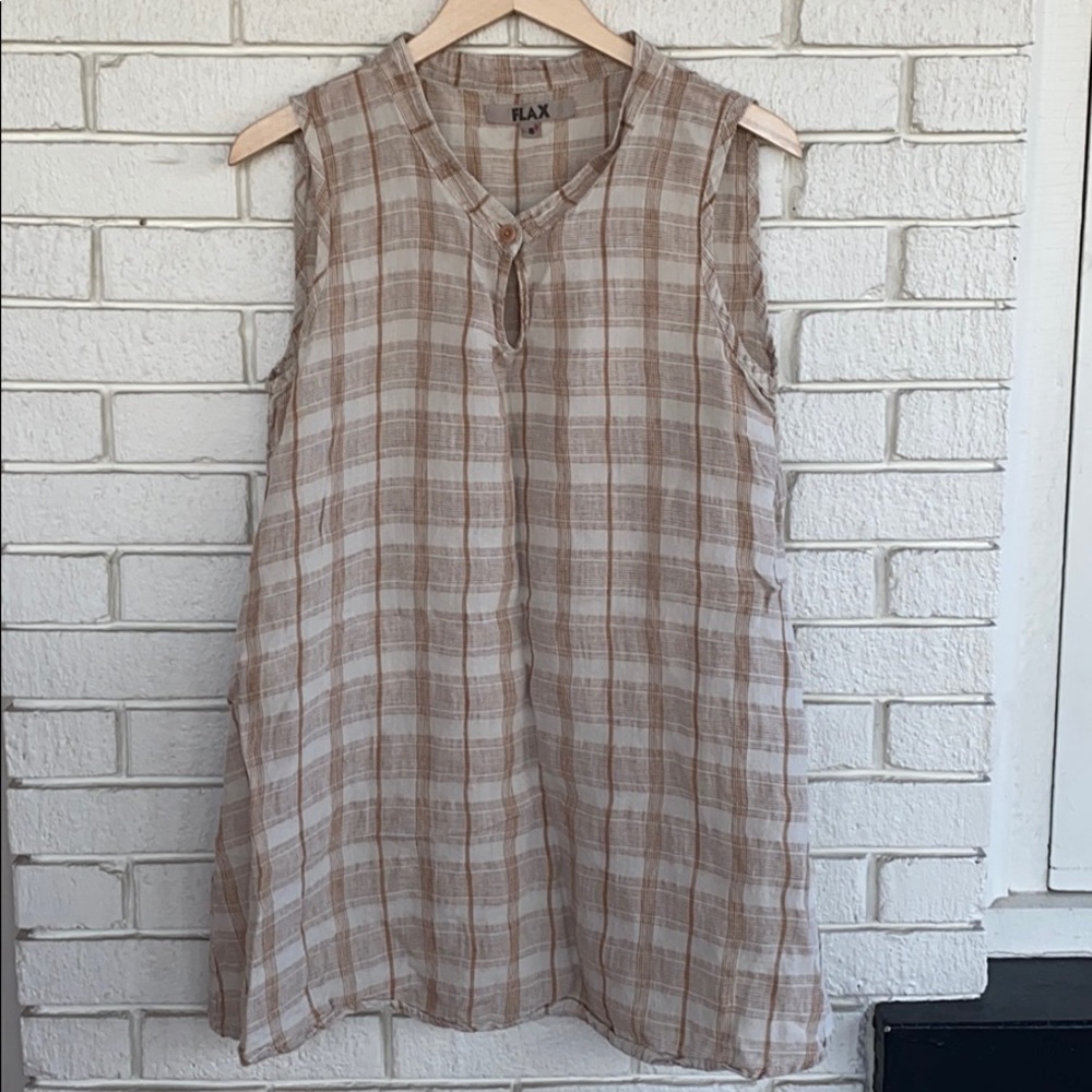 Flax 100% Linen Sleeveless Tunic